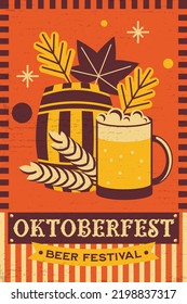Retro October Fest Vector Illustration