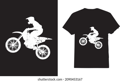 Retro Off Road Motorcycle Motocross T-Shirt 