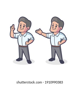 Retro Officer Mascot Vector Logo