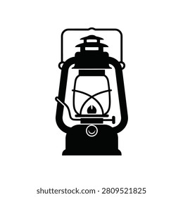 Retro oil lamp graphic element a classic portable light source symbolizing nostalgia and outdoor adventures. Ideal for historical narratives or vintage decor projects.