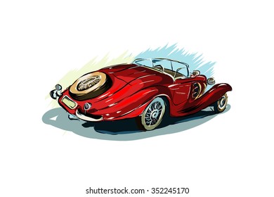 retro, old, auto.