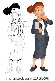 Retro Old Classroom Teacher Vector