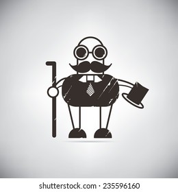 retro old man