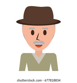 Retro Old man cartoon