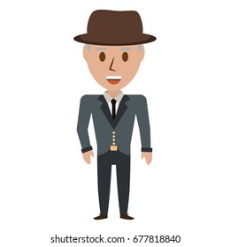 Retro Old man cartoon