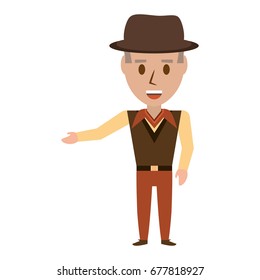 Retro Old man cartoon