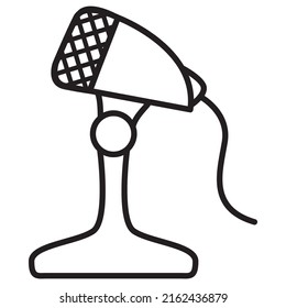 Retro old microphone icon.Hand drawn style.Outline vector illustration.Retro old microphone icon.Hand drawn style.Outline vector illustration.