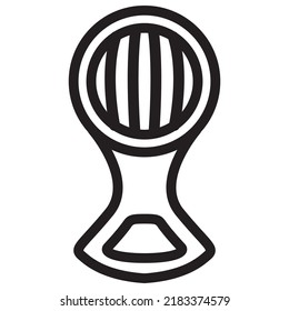 Icono de micrófono antiguo retro.Estilo dibujado a mano.Ilustración vectorial de contorno.Aislado en fondo blanco.
