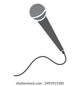 Retro or old microphone - Podcast audio and music recording symbol - Capturing audio. microphone icon. mic symbol vector illustration. EPS 10.