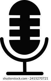 Retro or old microphone - Symbol of podcast or audio and music recording