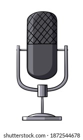 Retro Old Microphone vector illustration