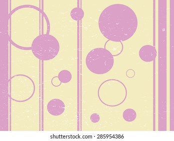 Retro old school abstract background with purple circles