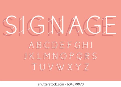 retro/ old signage typography vector