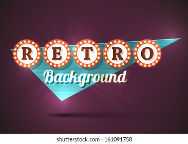 Retro old style road sign. EPS10 vector image.