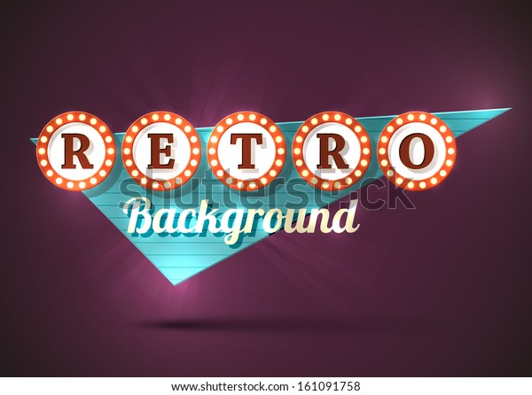 Retro Old Style Road Sign Eps10 Stock Vector (Royalty Free) 161091758
