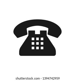 Retro old telephone vector icon. Telephone icon illustration. Communication symbol. Contact sign