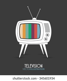 Retro and old Television concept design, vector illustration 10 eps graphic.