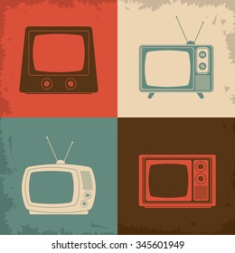 Retro and old Television concept design, vector illustration 10 eps graphic.