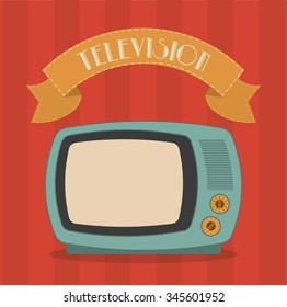 Retro and old Television concept design, vector illustration 10 eps graphic.