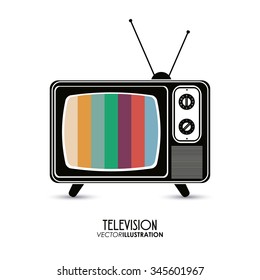 Retro and old Television concept design, vector illustration 10 eps graphic.