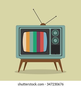 Retro and old Television concept design, vector illustration 10 eps graphic.