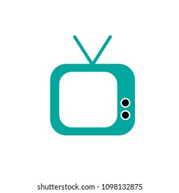 Retro old tv vector icon