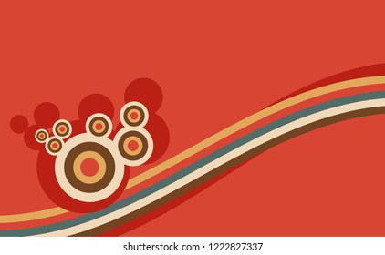 Retro, old, vintage background concept. colorful of many lines and circles