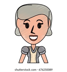 Retro old woman cartoon