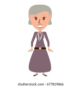Retro old woman cartoon
