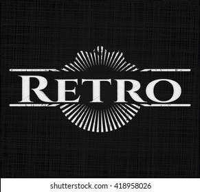 Retro on blackboard