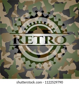 Retro on camo texture