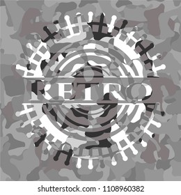  Retro on grey camo texture