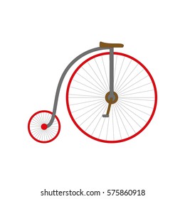 Retro one bicycle vector illustration