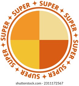 Retro Orange Circle Sun Special Sale Icon Style