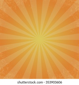 Retro of orange color background  ray stylish