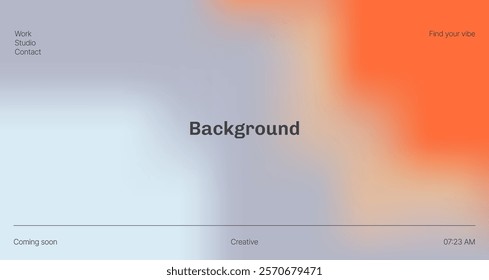 Retro orange Gray defocused Blurred gradient background design