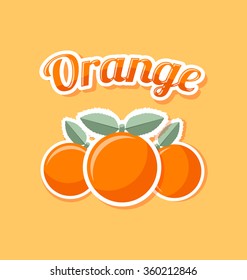 Retro orange with title on pale orange background