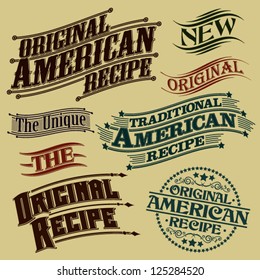 Retro Original Recipe Calligraphic Designs