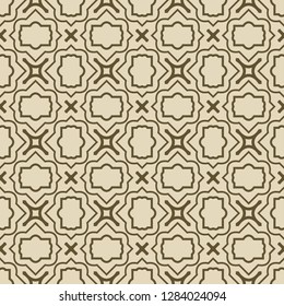 Retro ornament. modern square geometric pattern. Seamless vector illustration. for interior design, printing, wallpaper, fill pattern. beige color.