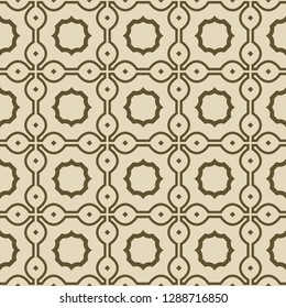 Retro ornament. modern square geometric pattern. Seamless vector illustration. for interior design, printing, wallpaper, fill pattern. beige color.