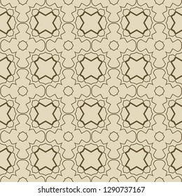 Retro ornament. modern square geometric pattern. Seamless vector illustration. for interior design, printing, wallpaper, fill pattern. beige color.