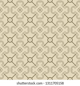 Retro ornament. modern square geometric pattern. Seamless vector illustration. for interior design, printing, wallpaper, fill pattern. beige color.