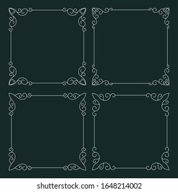 Retro ornamental frame collection. - Vector.