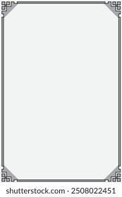 Retro ornamental frame, rectangle ornaments. Decorative vintage frames, borders. Isolated icons vector