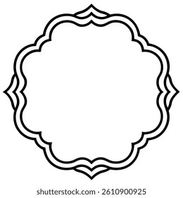 Retro Ornamental Frame Vector Illustration Design in Vintage Style