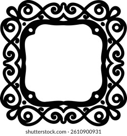 Retro Ornamental Frame Vector Illustration Design in Vintage Style