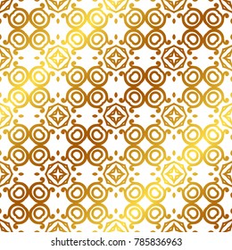 Retro ornamental golden seamless pattern. Flourished ornate background. Luxury elegant ornament. Vintage element. Template for design. Vector illustration