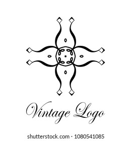 Retro ornamental logo. Vintage luxury logotype for design
