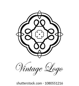 Retro ornamental logo. Vintage luxury logotype for design