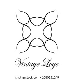 Retro ornamental logo. Vintage luxury logotype for design